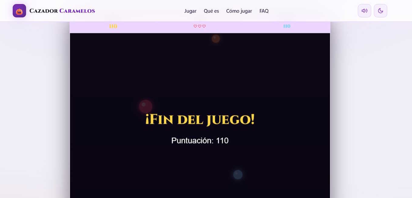 Cazador de Caramelos: juego arcade de Halloween con cesta de calabaza
